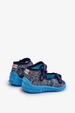 Hot Kapcie Sandałki Dziecięce NEL 310-19 GOKIDS Grafitowe Dzieci Chłopięce|Chłopięce