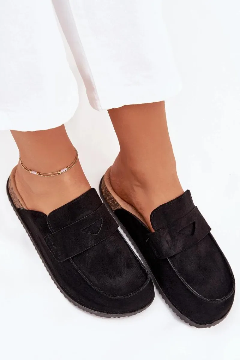 Outlet Klapki Chodaki Damskie Na Korkowej Platformie Czarne Nivalia Damskie Klapki Korkowe|Klapki Na Platformie