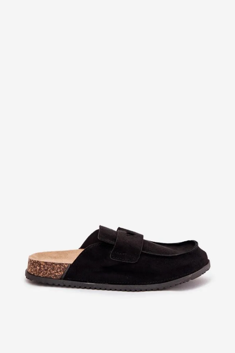 Outlet Klapki Chodaki Damskie Na Korkowej Platformie Czarne Nivalia Damskie Klapki Korkowe|Klapki Na Platformie