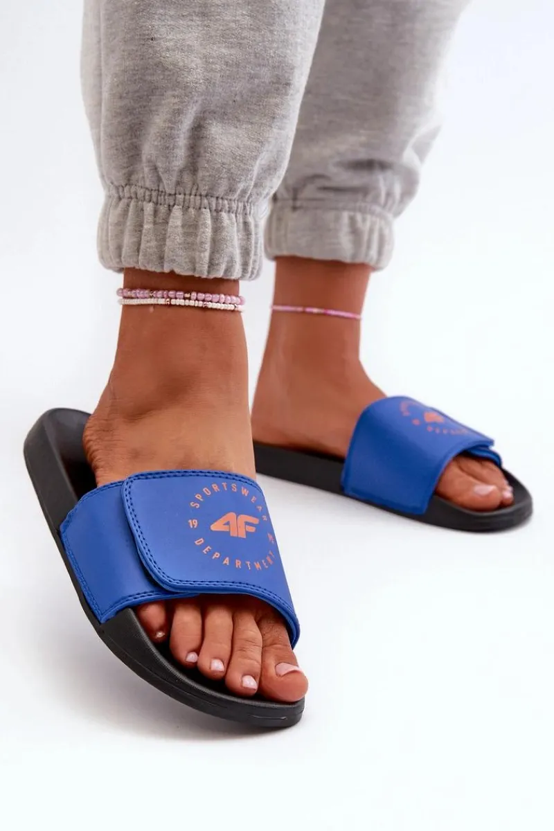 New 4F Klapki Chłopięce JMM00FFLIM043-33S Niebieskie