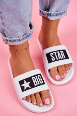 Klapki Sportowe|Klapki Damskie Big Star></noscript>Big Star Shoes Klapki Damskie Big Star Białe DD274A264