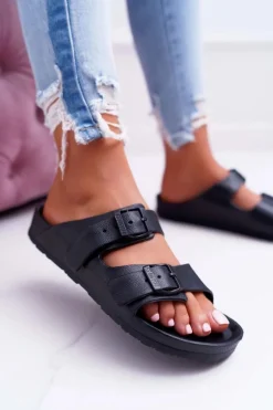 Klapki Sportowe|Klapki Damskie Big Star></noscript>Big Star Shoes Klapki Damskie Big Star Czarne AA274A156