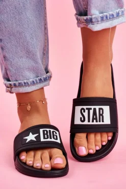 Online Klapki Damskie Big Star Czarne DD274A266 Damskie Klapki Sportowe|Klapki Damskie Big Star