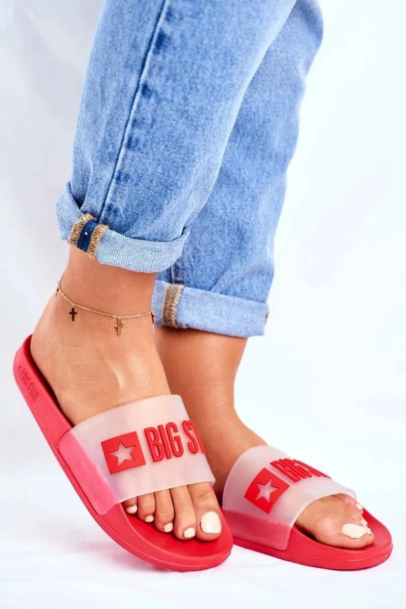 Clearance Big Star Shoes Klapki Damskie Big Star FF274A202 Czerwone