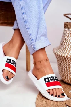 Klapki Sportowe|Klapki Damskie Big Star></noscript>Big Star Shoes Klapki Damskie Big Star Klasyk Białe GG274047