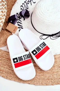 Klapki Sportowe|Klapki Damskie Big Star></noscript>Big Star Shoes Klapki Damskie Big Star Klasyk Białe GG274047