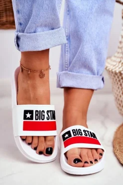 Klapki Sportowe|Klapki Damskie Big Star></noscript>Big Star Shoes Klapki Damskie Big Star Klasyk Białe GG274047