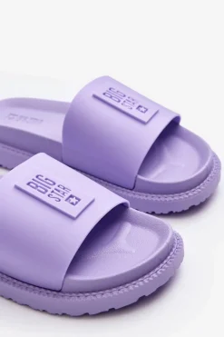 Sale Big Star Shoes Klapki Damskie Big Star LL274426 Fioletowe