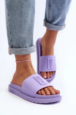 Sale Big Star Shoes Klapki Damskie Big Star LL274426 Fioletowe