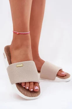 Best Klapki Damskie Big Star RR274A102 Beżowe Damskie Klapki Damskie Big Star|Klapki Damskie Klasyczne