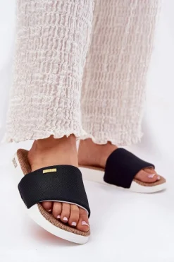 Sale Big Star Shoes Klapki Damskie Big Star RR274A108 Czarne Czarny