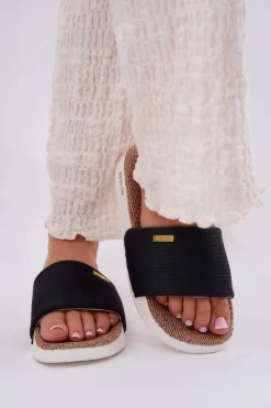 Sale Big Star Shoes Klapki Damskie Big Star RR274A108 Czarne Czarny