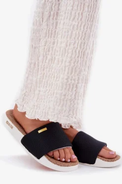 Sale Big Star Shoes Klapki Damskie Big Star RR274A108 Czarne Czarny