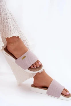 Klapki Damskie Big Star|Klapki Na Platformie>Big Star Shoes Klapki Damskie Big Star RR274A105 Jasnoróżowe Różowy