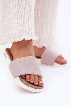 Klapki Damskie Big Star|Klapki Na Platformie>Big Star Shoes Klapki Damskie Big Star RR274A105 Jasnoróżowe Różowy