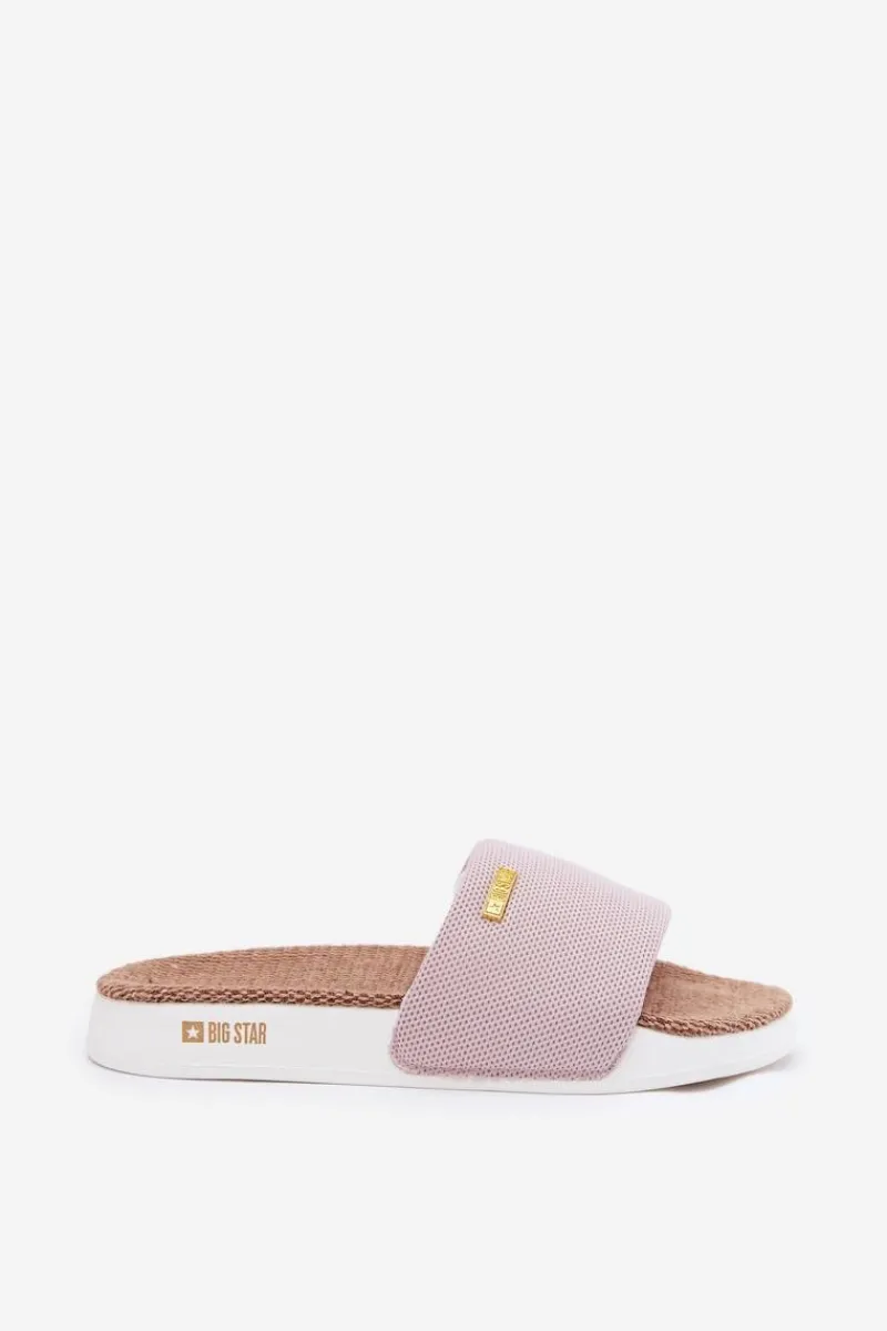 Klapki Damskie Big Star|Klapki Na Platformie>Big Star Shoes Klapki Damskie Big Star RR274A105 Jasnoróżowe Różowy