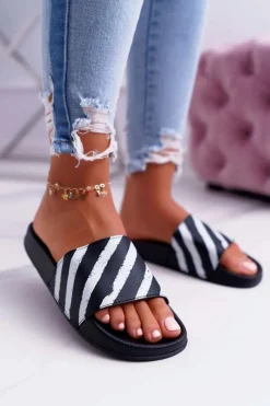 Sale Klapki Damskie Czarne Aynna Damskie Klapki Damskie Klasyczne