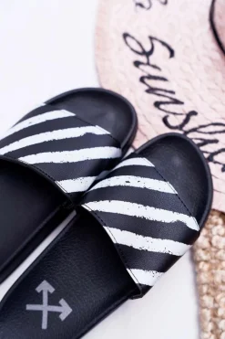 Sale Klapki Damskie Czarne Aynna Damskie Klapki Damskie Klasyczne