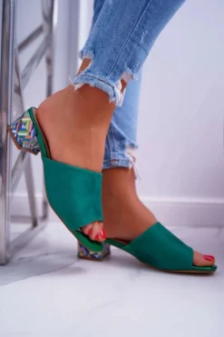 Klapki Na Obcasie|Klapki Damskie Klasyczne><noscript><img width=