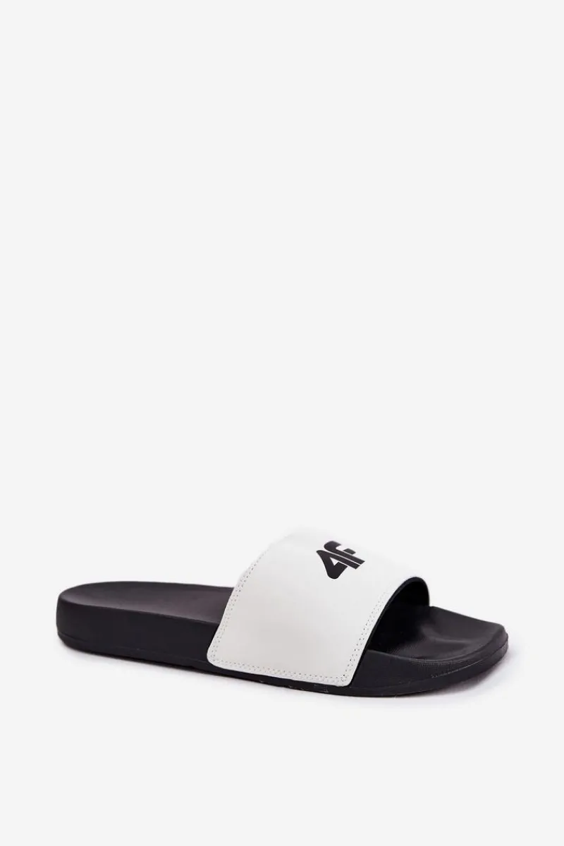 Klapki Sportowe|Klapki Damskie Klasyczne>4F Klapki Damskie RMM00FSLIF010-10S Białe Biały