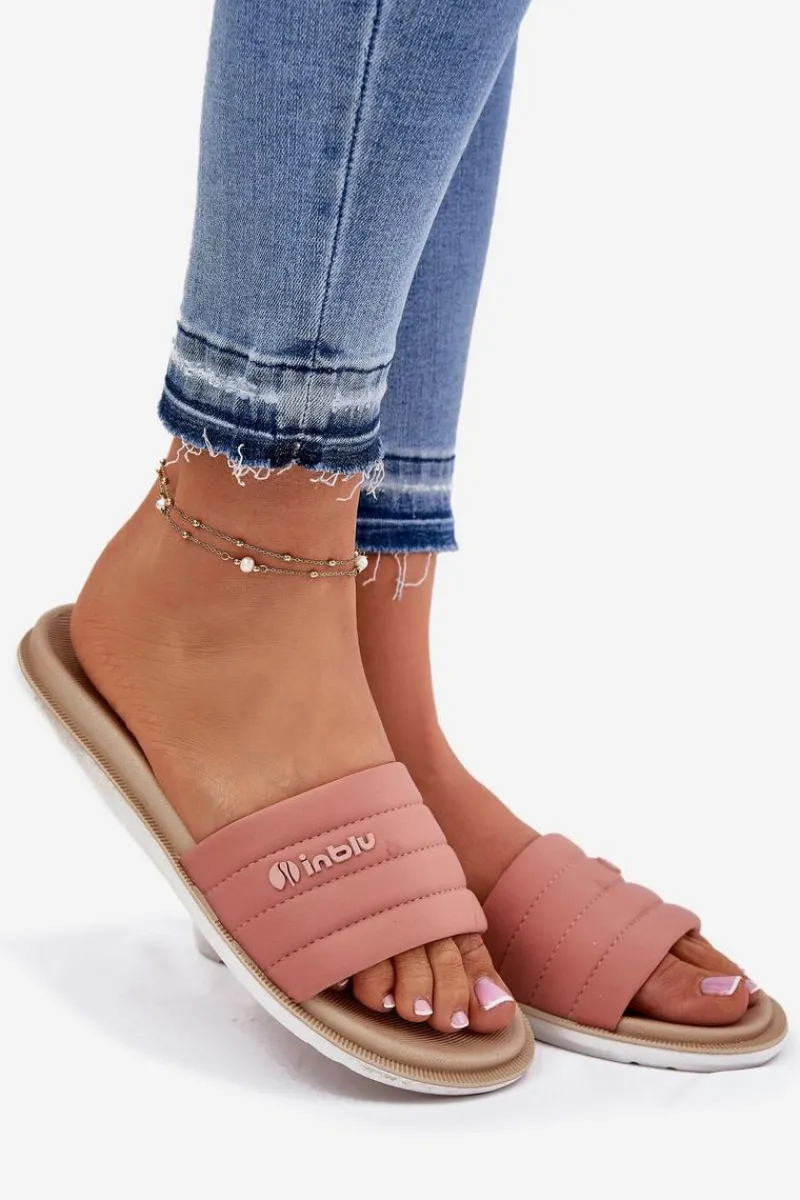 Klapki Basenowe|Klapki Damskie Klasyczne>INBLU Klapki Damskie SF000003 Różowe Różowy