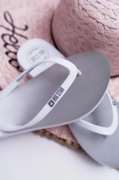 Sale Klapki Damskie Japonki Big Star Białe DD274A243 Damskie Klapki Sportowe|Klapki Damskie Big Star