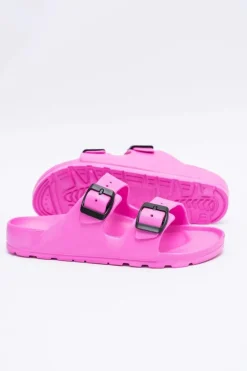 Discount Boto Klapki Damskie Lekkie Ogrodowe Różowe