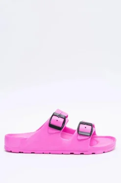 Discount Boto Klapki Damskie Lekkie Ogrodowe Różowe