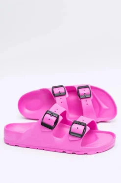 Discount Boto Klapki Damskie Lekkie Ogrodowe Różowe