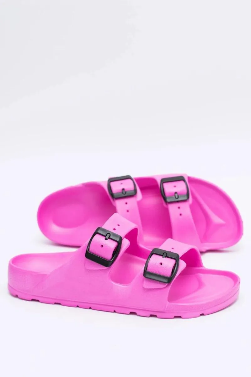 Discount Boto Klapki Damskie Lekkie Ogrodowe Różowe