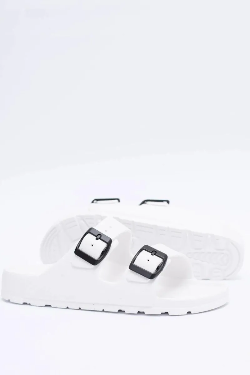 Klapki Sportowe|Klapki Damskie Klasyczne>Boto Klapki Damskie Lekkie Ogrodowe Białe