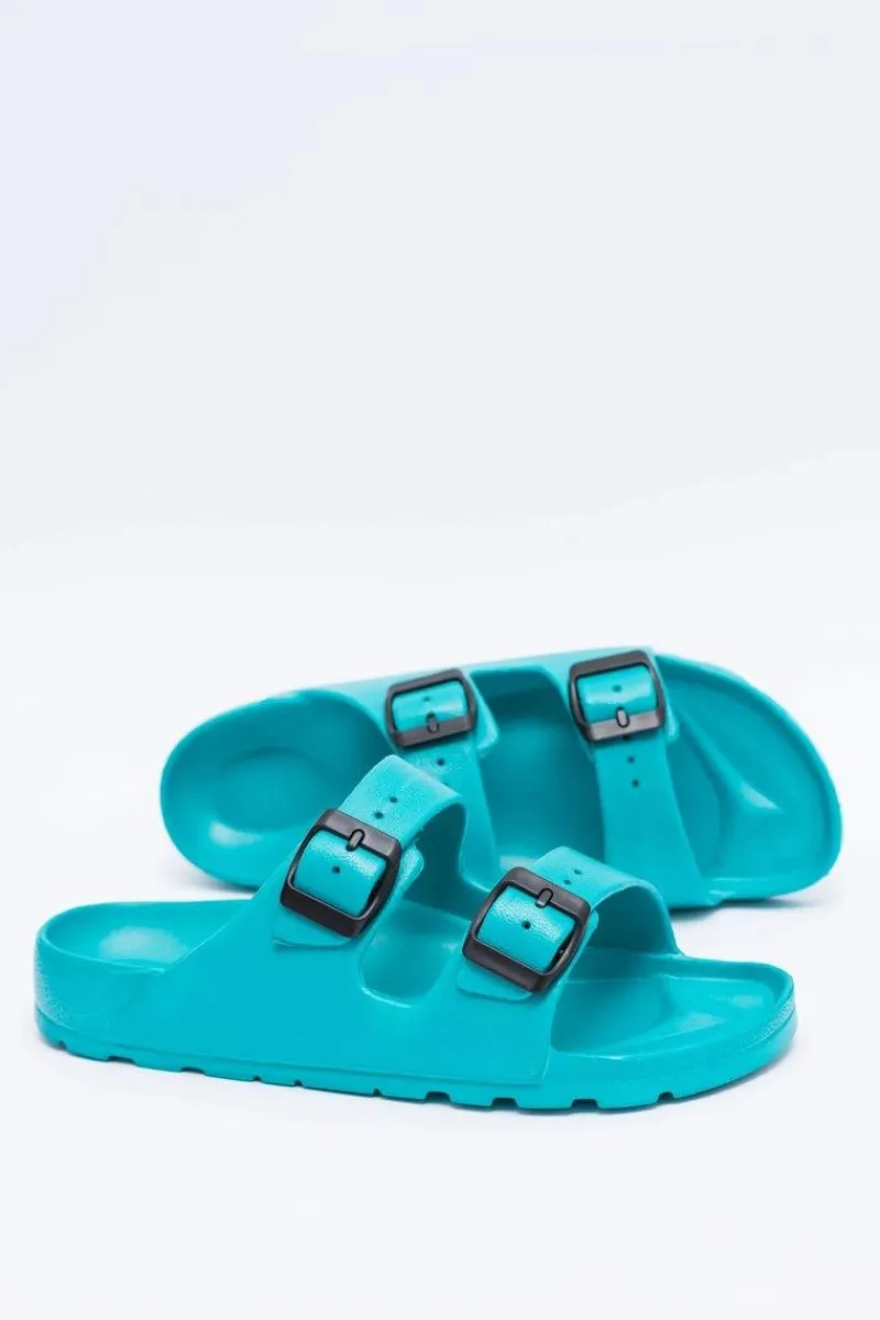 Clearance Boto Klapki Damskie Lekkie Ogrodowe Turkusowe