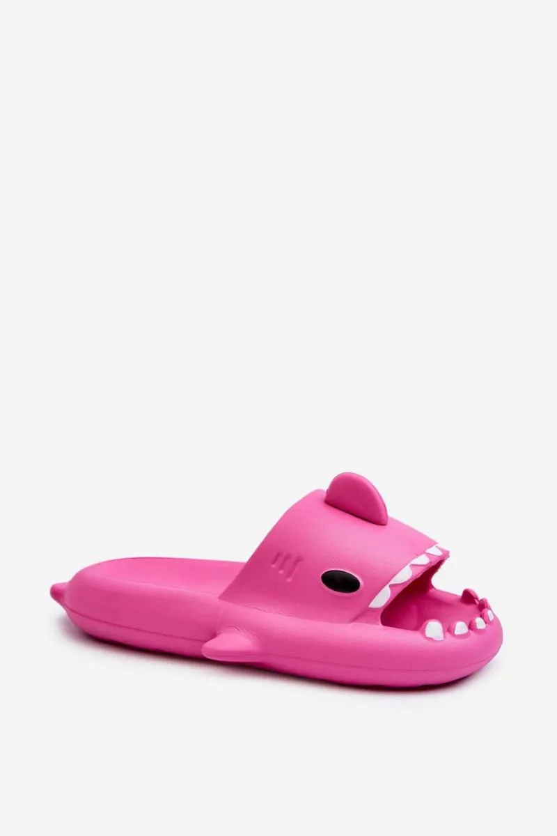 Best Klapki Damskie Lekkie Piankowe Z Motywem Rekina Fuksja Kasila Damskie Klapki Basenowe|Klapki Damskie Klasyczne