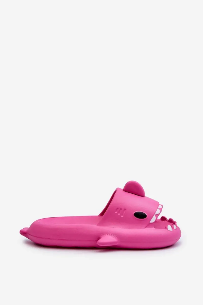 Best Klapki Damskie Lekkie Piankowe Z Motywem Rekina Fuksja Kasila Damskie Klapki Basenowe|Klapki Damskie Klasyczne