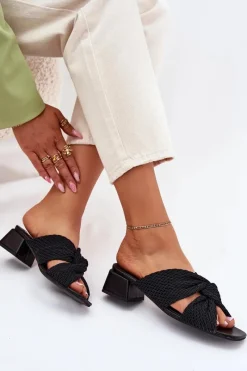 Klapki Na Obcasie|Klapki Damskie Klasyczne><noscript><img width=