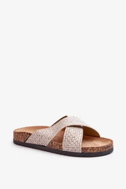 Klapki Korkowe|Klapki Na Platformie>Evento Klapki Damskie Na Korkowej Platformie Beżowe Tesolen