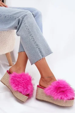 Klapki Na Koturnie|Klapki Z Futerkiem><noscript><img width=