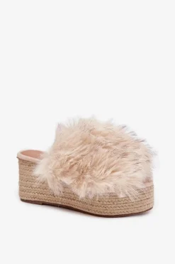 Klapki Z Futerkiem|Klapki Na Koturnie><noscript><img width=