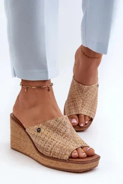 Klapki Na Koturnie|Klapki Damskie Klasyczne><noscript><img width=