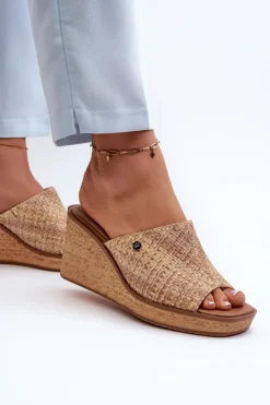 Klapki Na Koturnie|Klapki Damskie Klasyczne><noscript><img width=