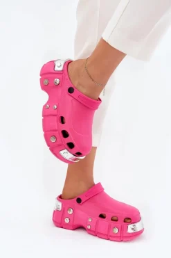 Clearance Klapki Damskie Na Masywnej Platformie Fuksja Korina Damskie Klapki Basenowe|Klapki Na Platformie