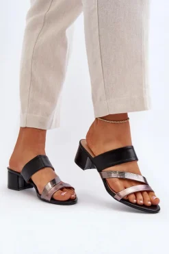 Klapki Na Obcasie|Klapki Damskie Klasyczne><noscript><img width=