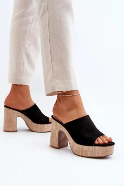 Klapki Na Obcasie|Klapki Damskie Klasyczne><noscript><img width=