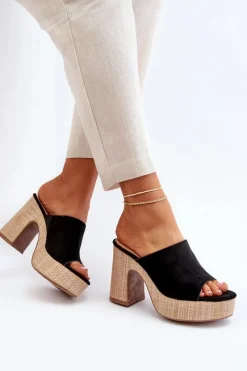 Klapki Na Obcasie|Klapki Damskie Klasyczne><noscript><img width=