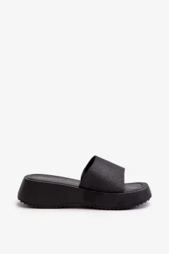 Sale Klapki Damskie Na Platformie I Koturnie Czarne Vimarils Damskie Klapki Na Koturnie|Klapki Na Platformie