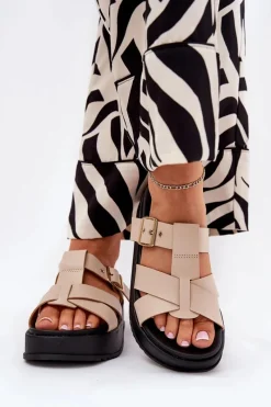 Klapki Na Platformie|Klapki Damskie Klasyczne><noscript><img width=