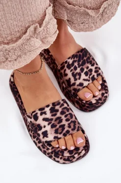 Clearance Klapki Damskie Na Platformie Panterka Dovasse Damskie Klapki Na Platformie|Klapki Damskie Klasyczne