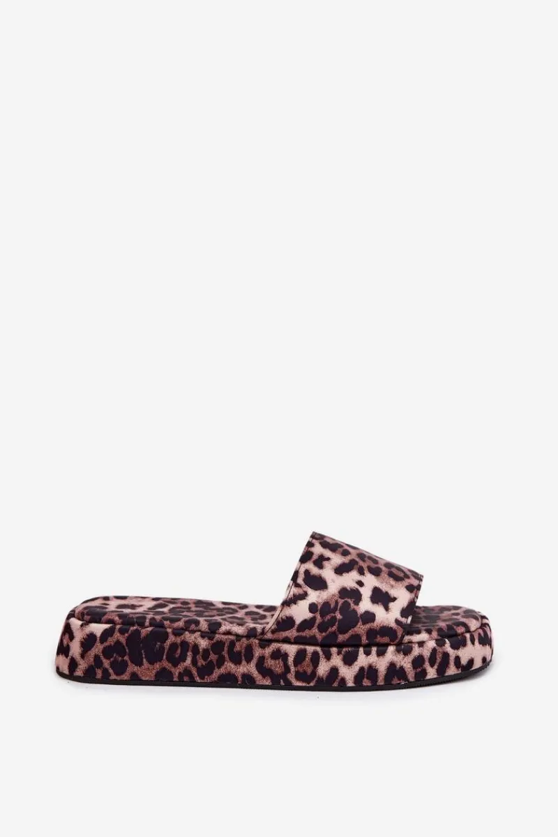 Clearance Klapki Damskie Na Platformie Panterka Dovasse Damskie Klapki Na Platformie|Klapki Damskie Klasyczne