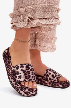 Clearance Klapki Damskie Na Platformie Panterka Dovasse Damskie Klapki Na Platformie|Klapki Damskie Klasyczne