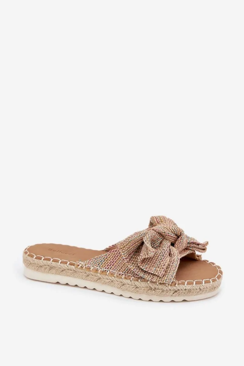 Klapki Na Platformie|Klapki Damskie Klasyczne>Boto Klapki Damskie Na Platformie Z Plecionką I Kokardką Multikolor Alpireda Wielokolorowy